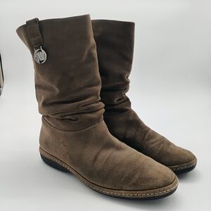 Stuart Weitzman Women’s Suede Mid-Calf Slouch Slip-On Boots Size 8.5